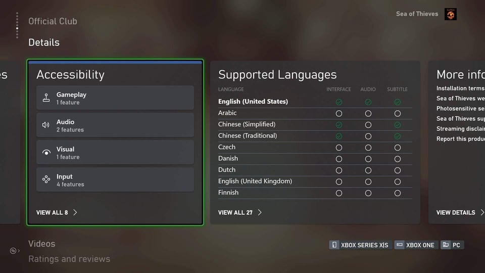 Xbox Accessibility Tags November Update