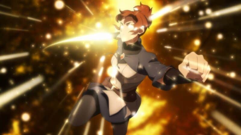 The new Dota 2 hero, Marci, as she appears in the anime Dota 2: Dragon's Blood