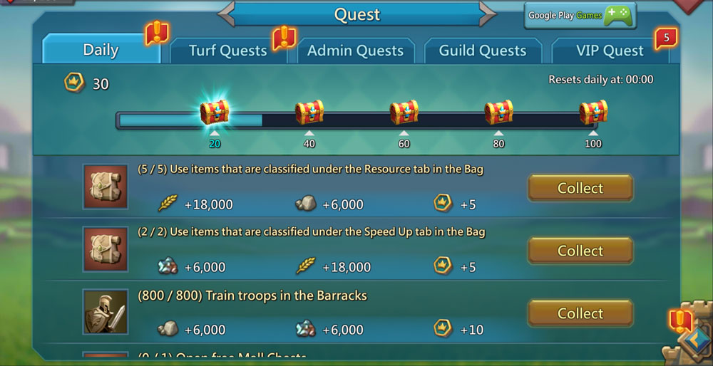Daily AP Quests