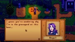 Stardew Valley Abigail gifts, schedule, and heart events