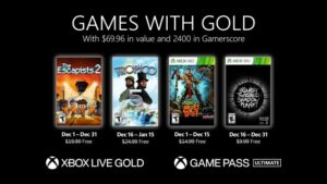 A solid set of 4 fill out the Xbox Games With Gold freebies for December 2021