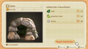 Glowing moss and vine DIY recipe list — Animal Crossing: New Horizons guide