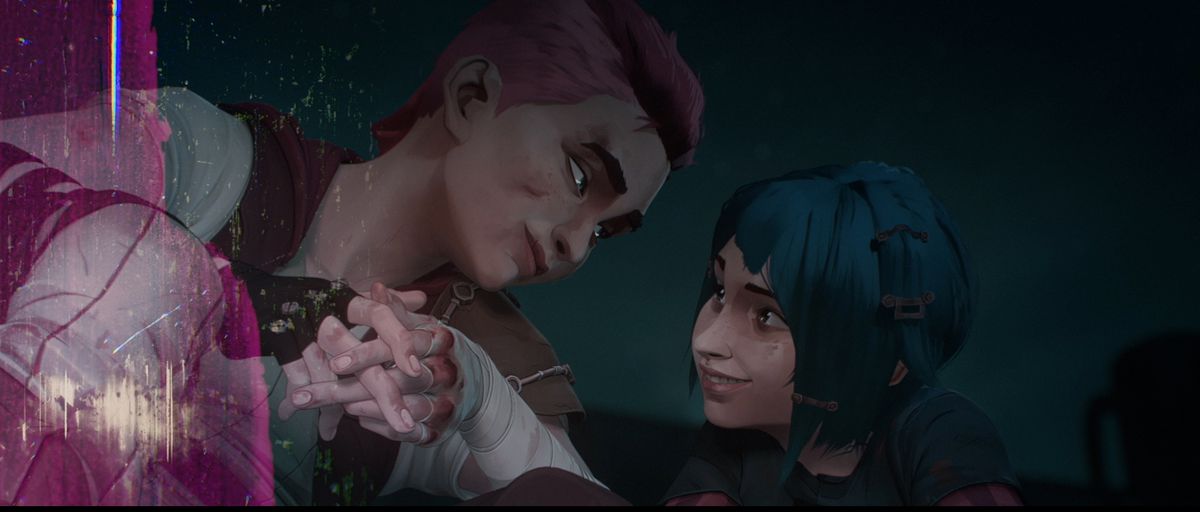 Vi and Jinx from League of Legends Netflix series Arcane