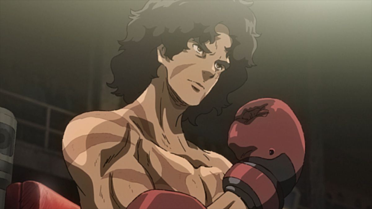 Gearless Joe preparing to enter a match in Megalobox 2 Nomad.