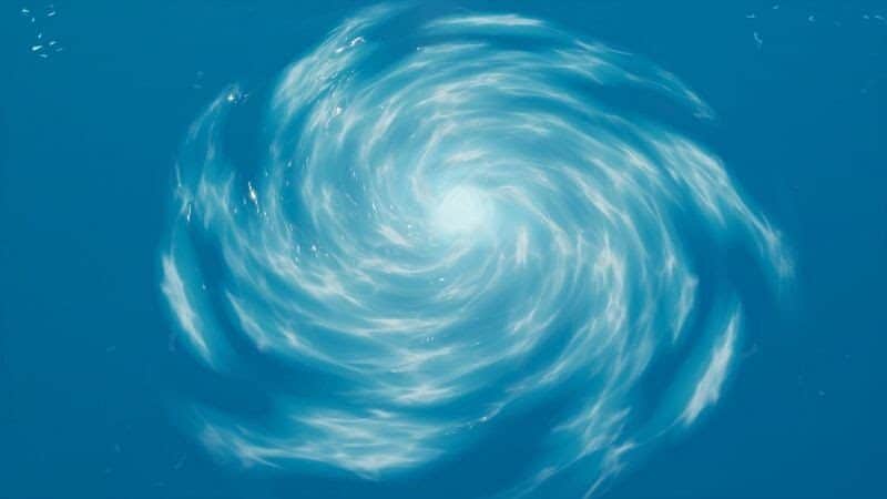 A swirling blue whirlpool, one of the mobility options available in Fortnite Chapter 2