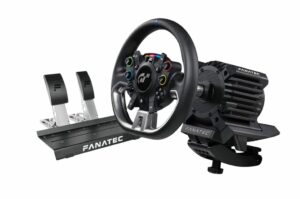 The Fanatec Gran Turismo DD Pro is the first PlayStation 5 direct drive racing wheel