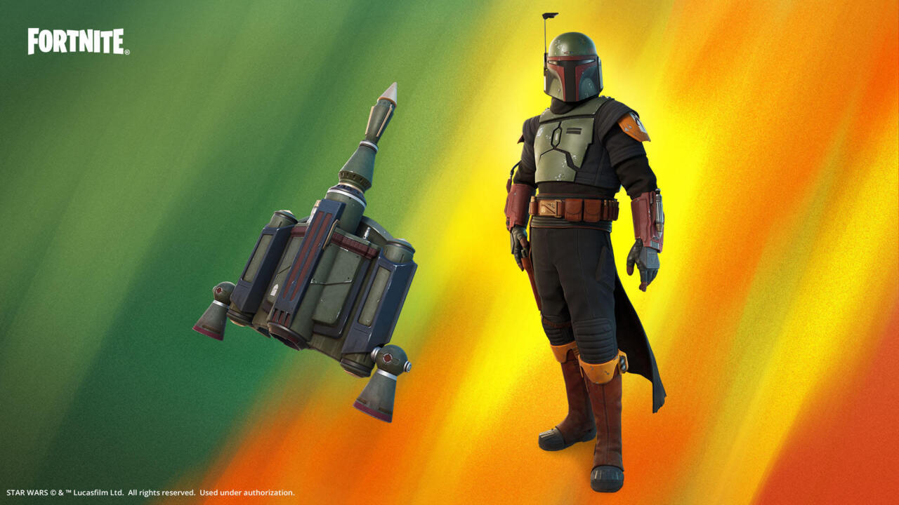 Boba joins The Mandalorian in Fortnite today.