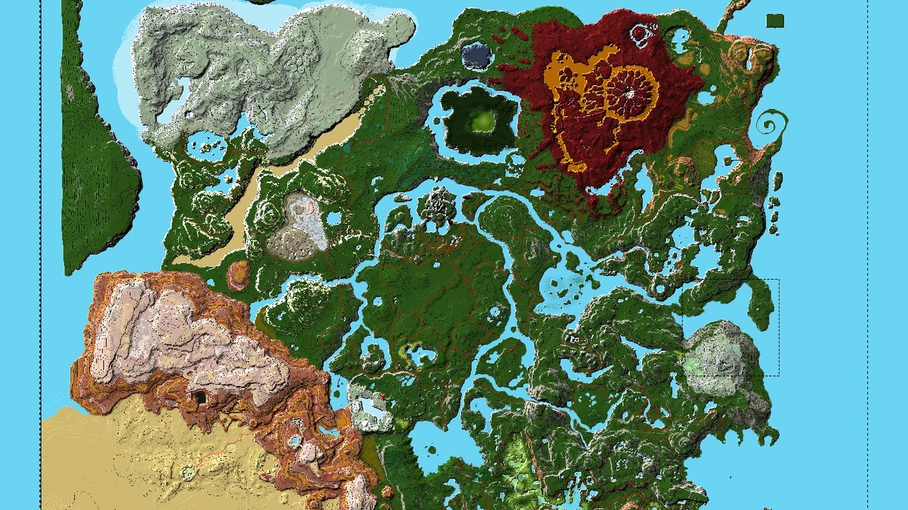 An overview of the Minecaft custom build map, Breath Of The Wild
