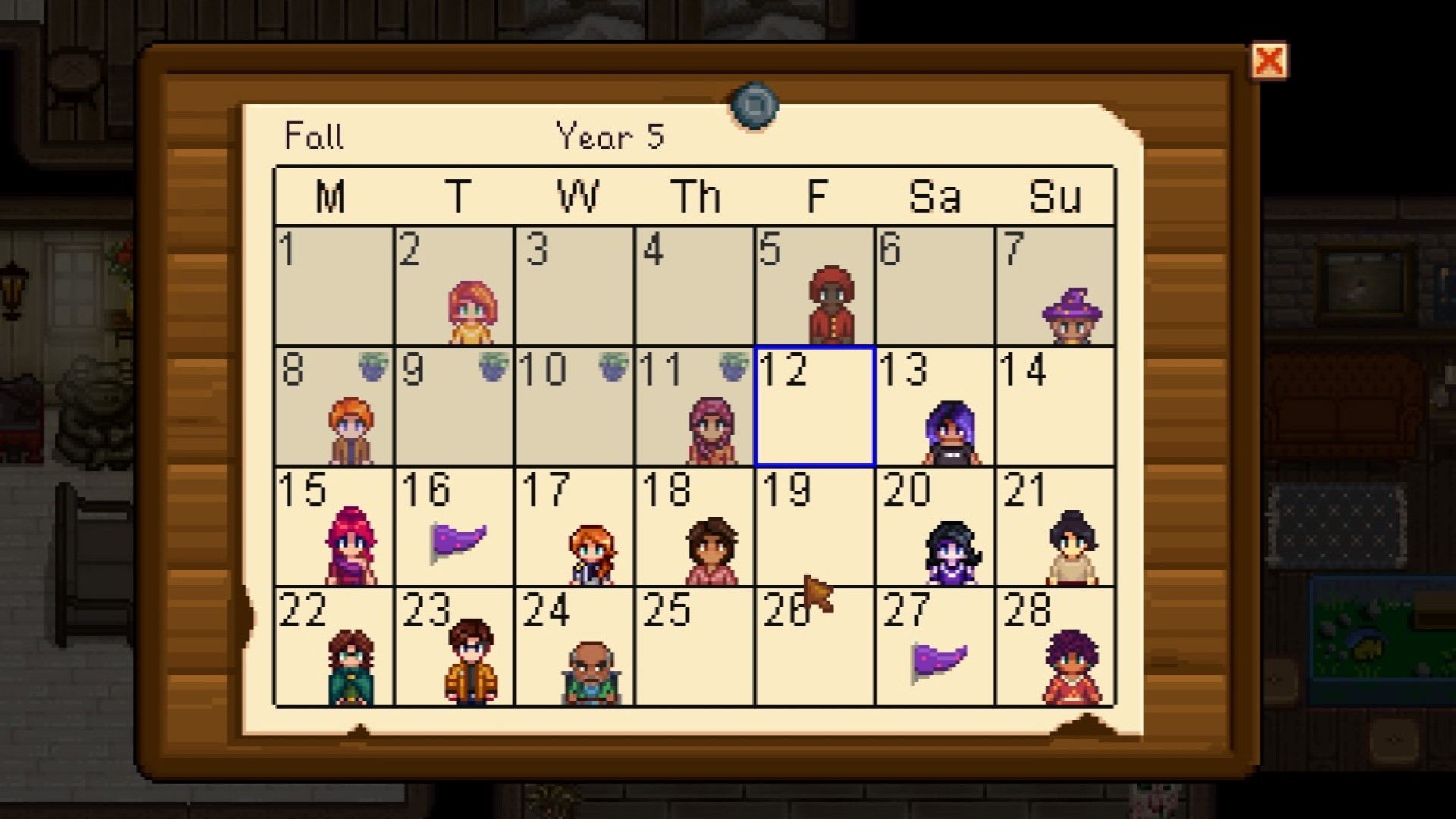 Stardew Valley mod for adding berries to the calender