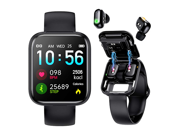 This smartwatch comes with Bluetooth earbuds and is on sale for just $87