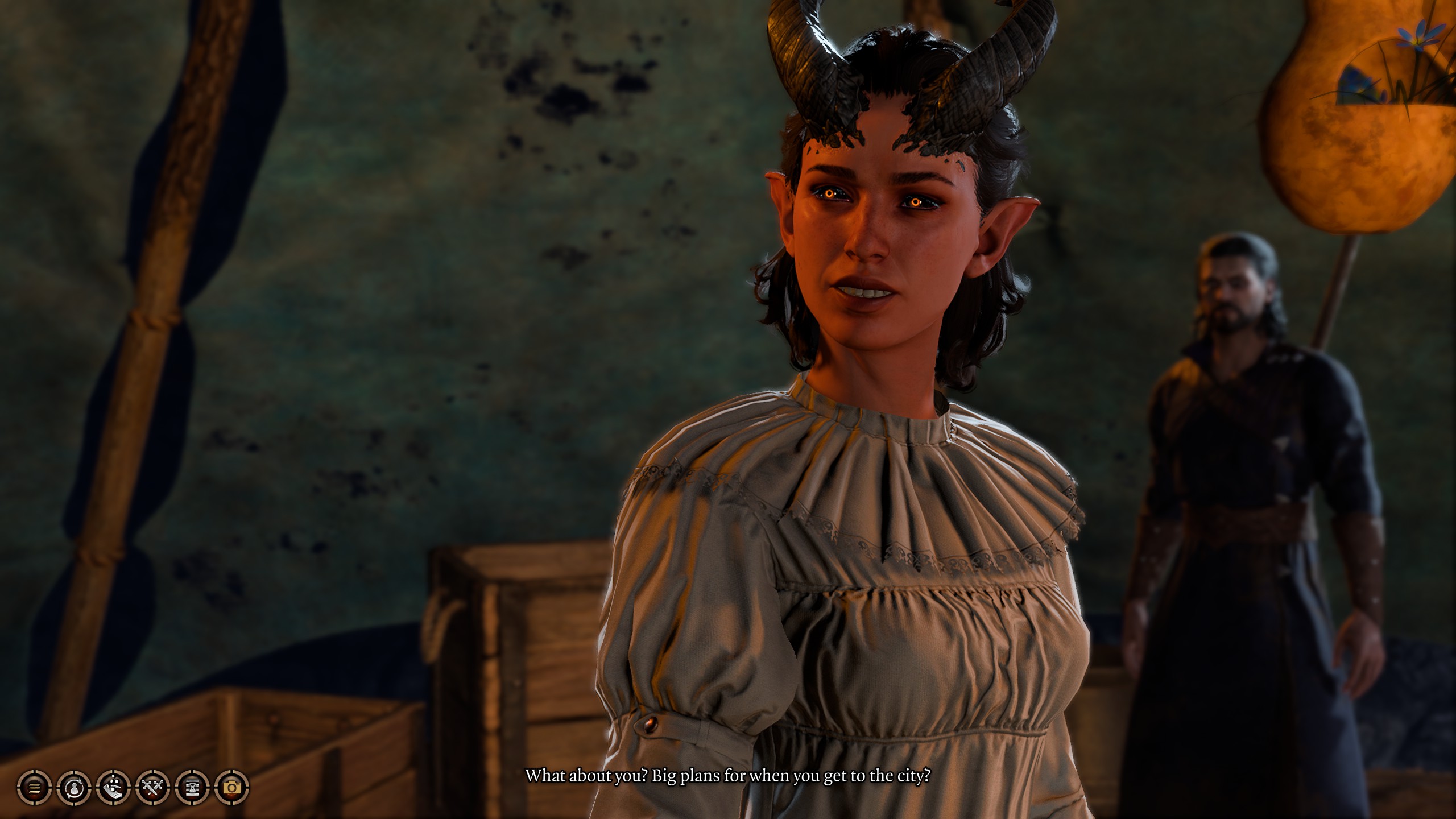 A tiefling in the Early Access build