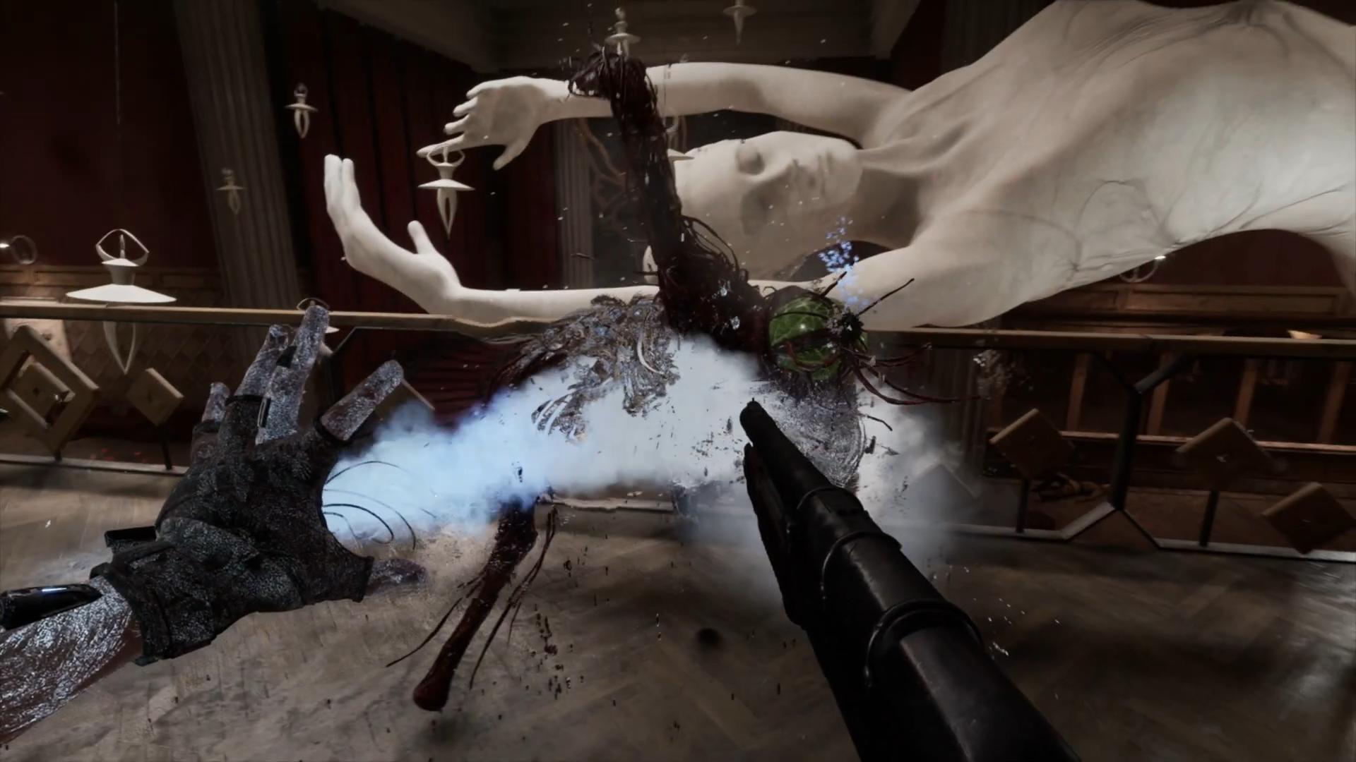 Atomic Heart - a gun and cryo attack in first person