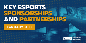 Key esports sponsorships and partnerships, January 2022