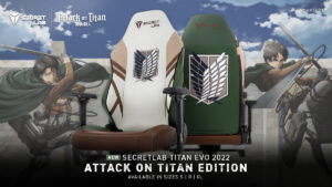 Secretlab and Funimation Announce New Evo 2022 Attack on Titan Edition Chair