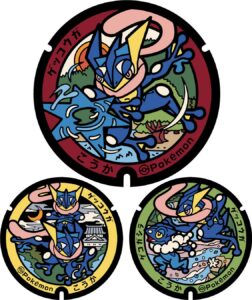 The Newest Pokemon “Poke-Lid” Manholes Are All About Greninja for Ninja Day