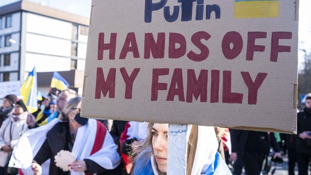 Protest At The Russian Embassy In Warsaw Against The War In Ukraine