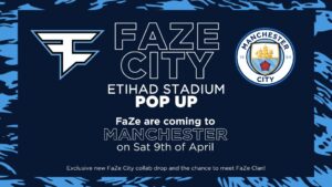 FaZe Clan and Manchester City announce pop-up event at Etihad Stadium