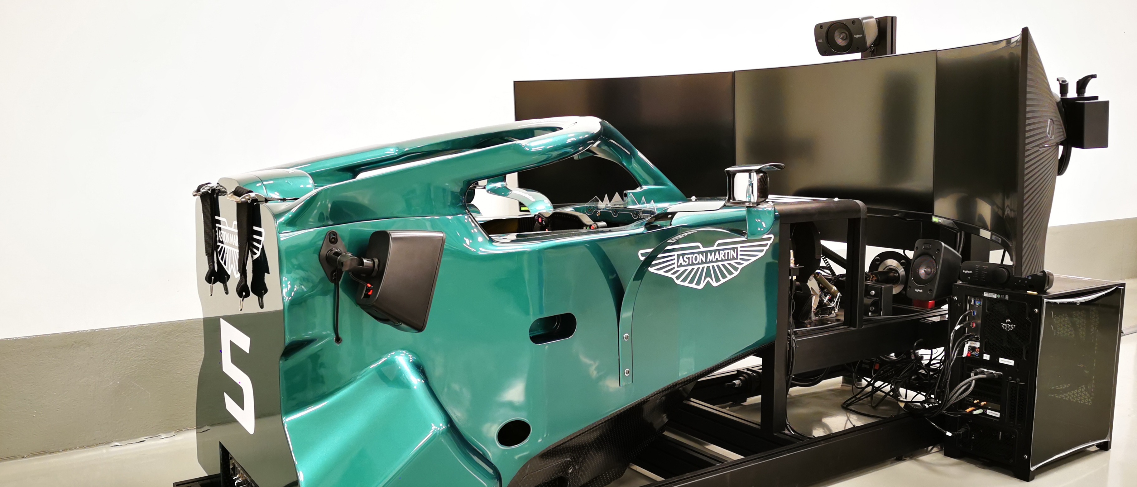 The Aston Martin F1 simulator that's been delivered to F1 driver Sebastian Vettel