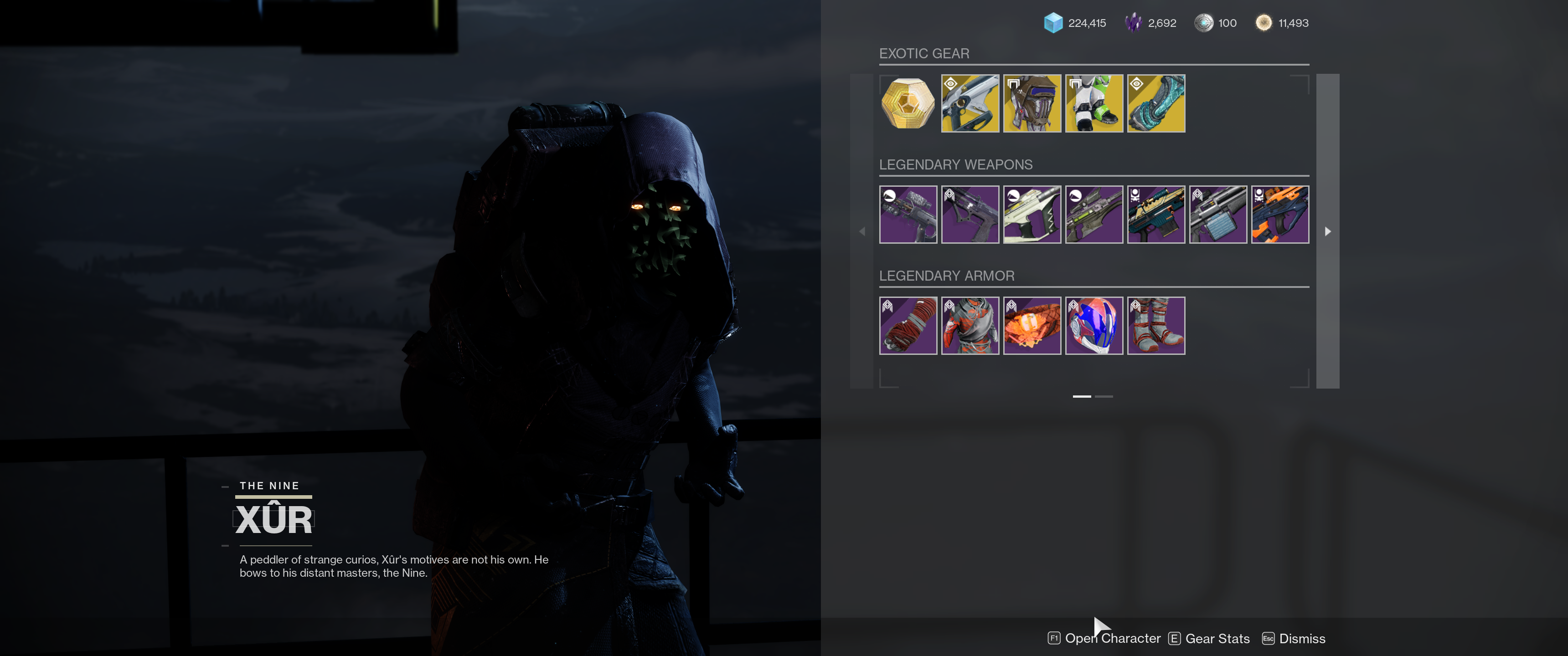 Xur inventory and recommendations.
