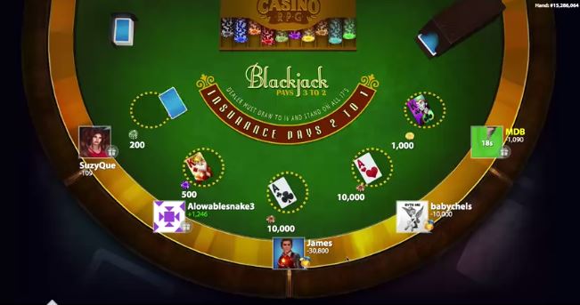Blackjack in Casino Rpg