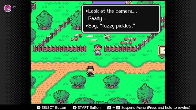Earthbound Nintendo Switch Walkthrough - Look at the camera - Ready - Say Fuzzy pickles