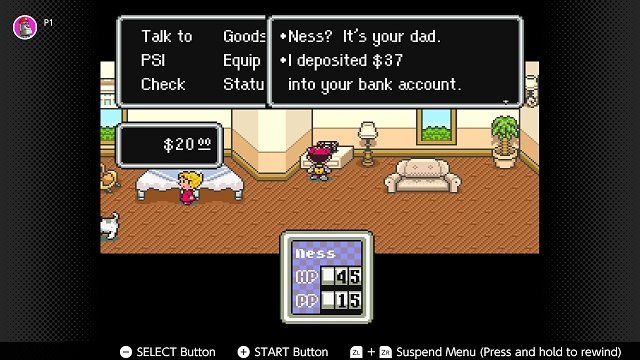 Earthbound Nintendo Switch Walkthrough - Ness It's you dad I deposited $37 into your bank account