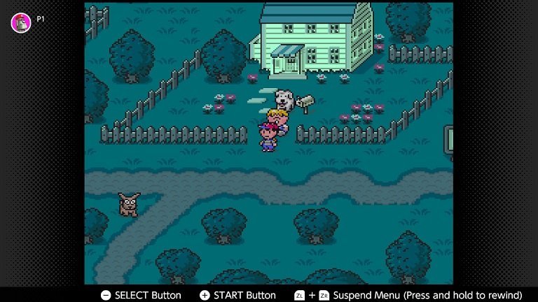 Earthbound Nintendo Switch Guide Walkthrough - Ness steps out of the house followed by dog