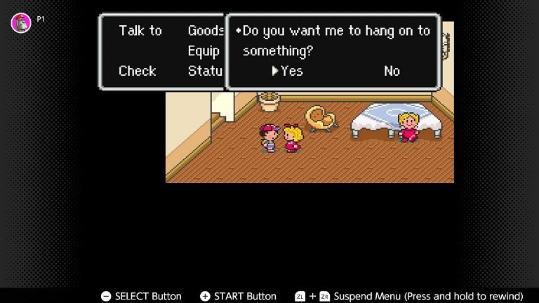 Earthbound Nintendo Switch Guide Walkthrough - Do you want me to hang on to something