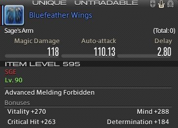 FFXIV Bluefeather Wings 10 Tokens