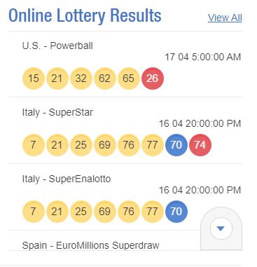 Lotto results online