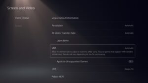 The PS5 VRR update is rolling out this week