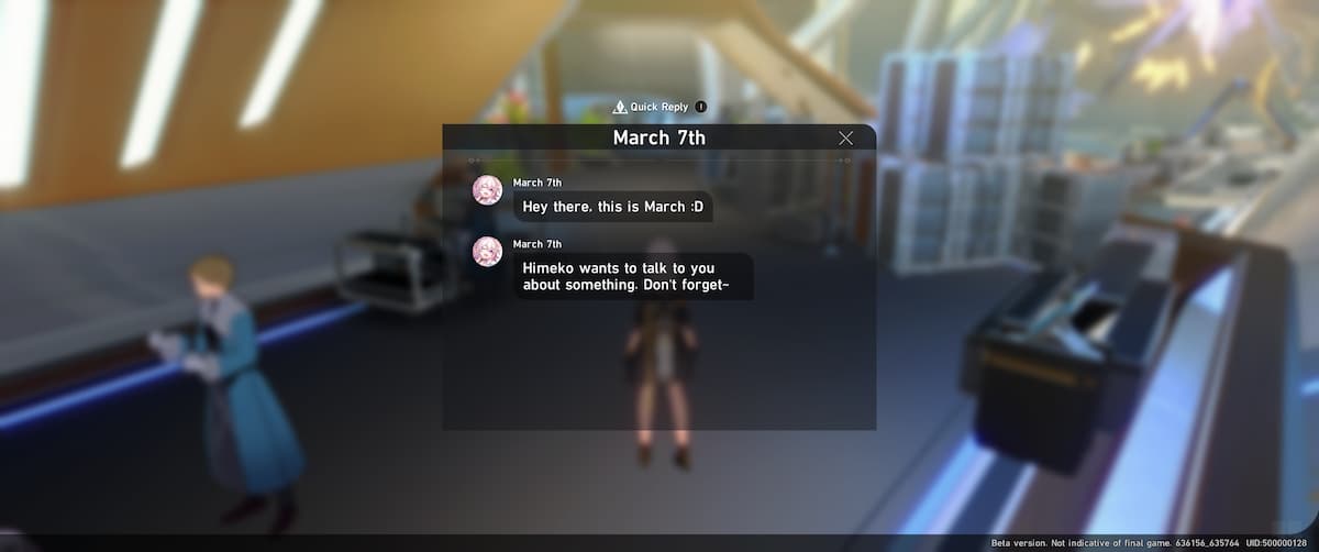 text messages in honkai: star rail