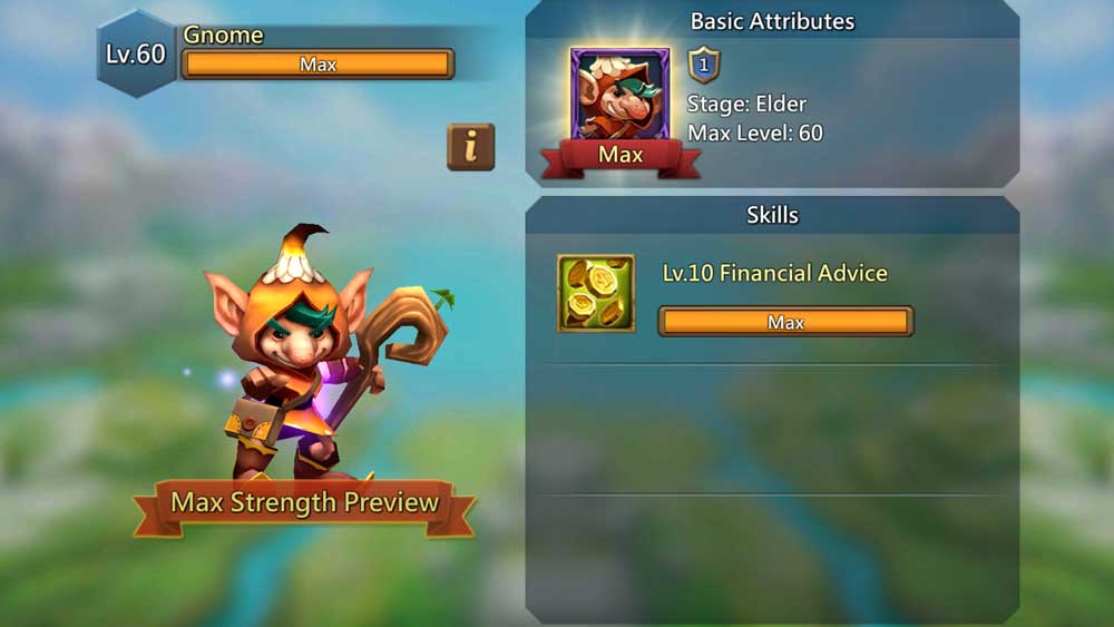 Gnome Familiar Max Strength Skills