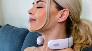 Relax while you’re on the go with a portable electric neck massager on sale