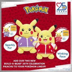 Build-A-Bear celebrating 25th anniversary with new Pikachu plushies