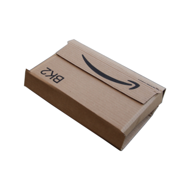 An Amazon-branded cardboard folder.