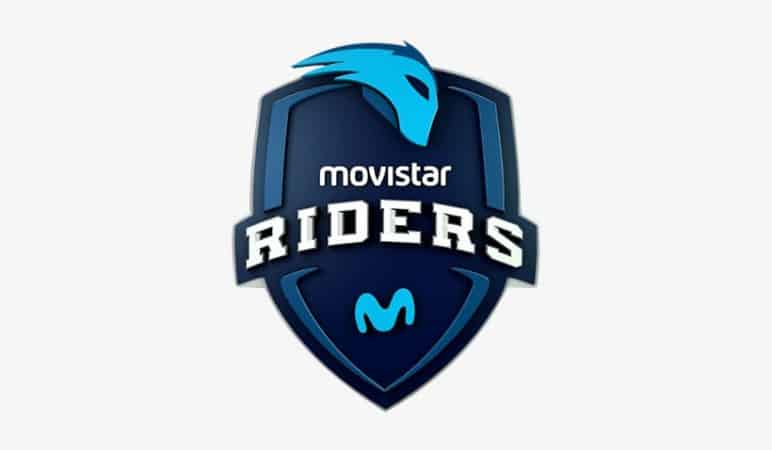 Movistar Riders logo light grey bg