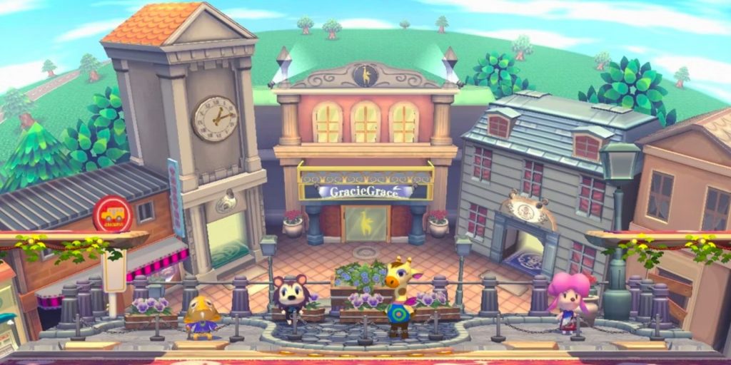 The city from Animal Crossing: City Folk as a stage in Super Smash Brothers.
