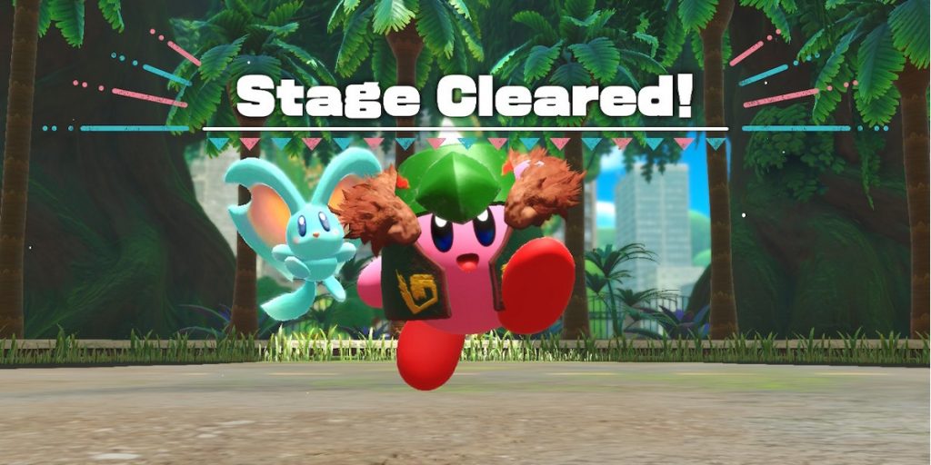 Kirby And The Forgotten Land: Stage Cleared Image with Kirby and Allly