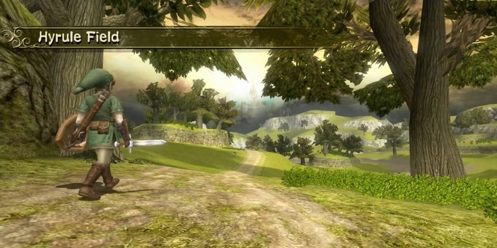 Link Walking Through Hyrule Field In Twilight Princess
