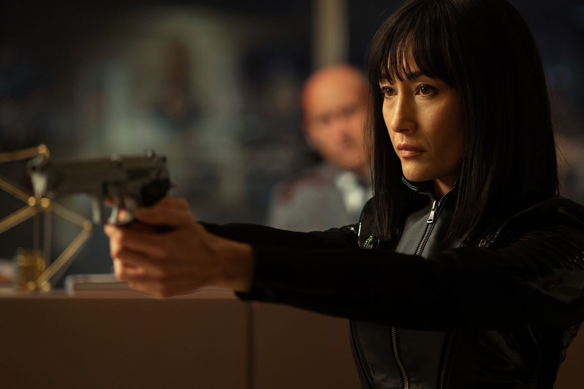 Maggie Q as the assassin Moody in The Protege