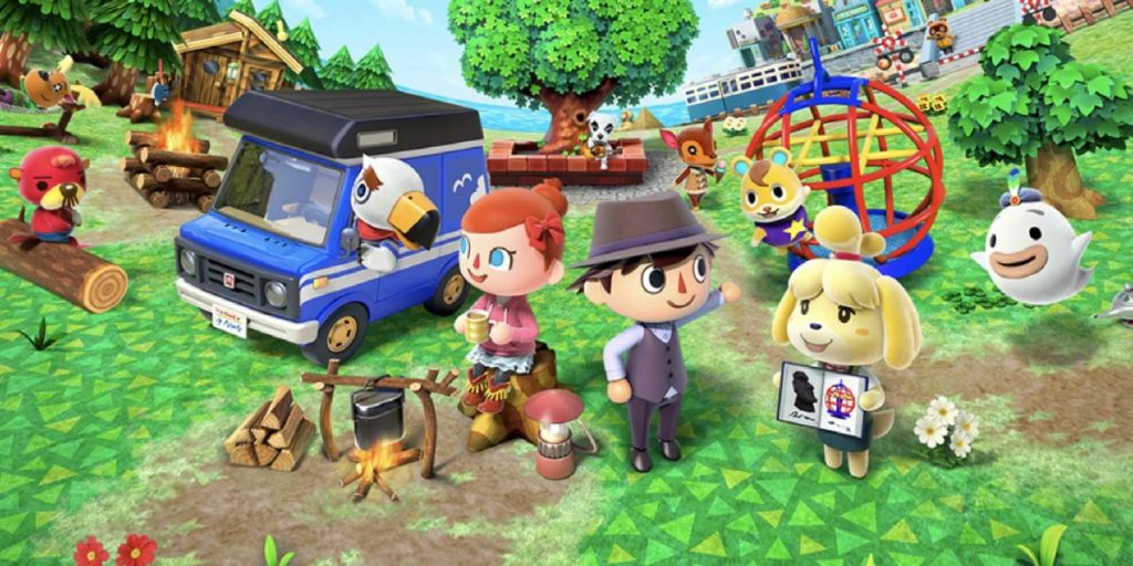 An eventful scene filled with villagers in Animal Crossing: New Leaf.