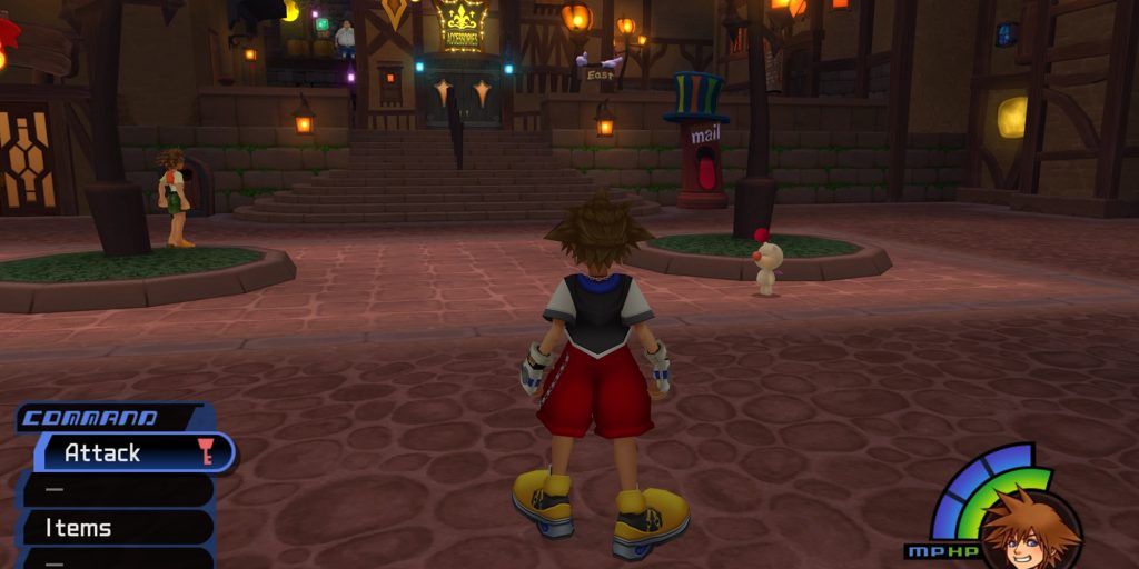 Sora Stands In The Center Of Traverse Town