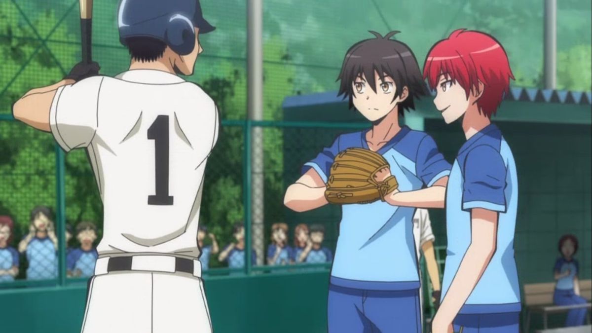 Baseball players in the “Time for a Ball Game” episode of Assassination Classroom