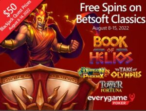 Everygame Poker to feature four classic Betsoft online slot games during spins week