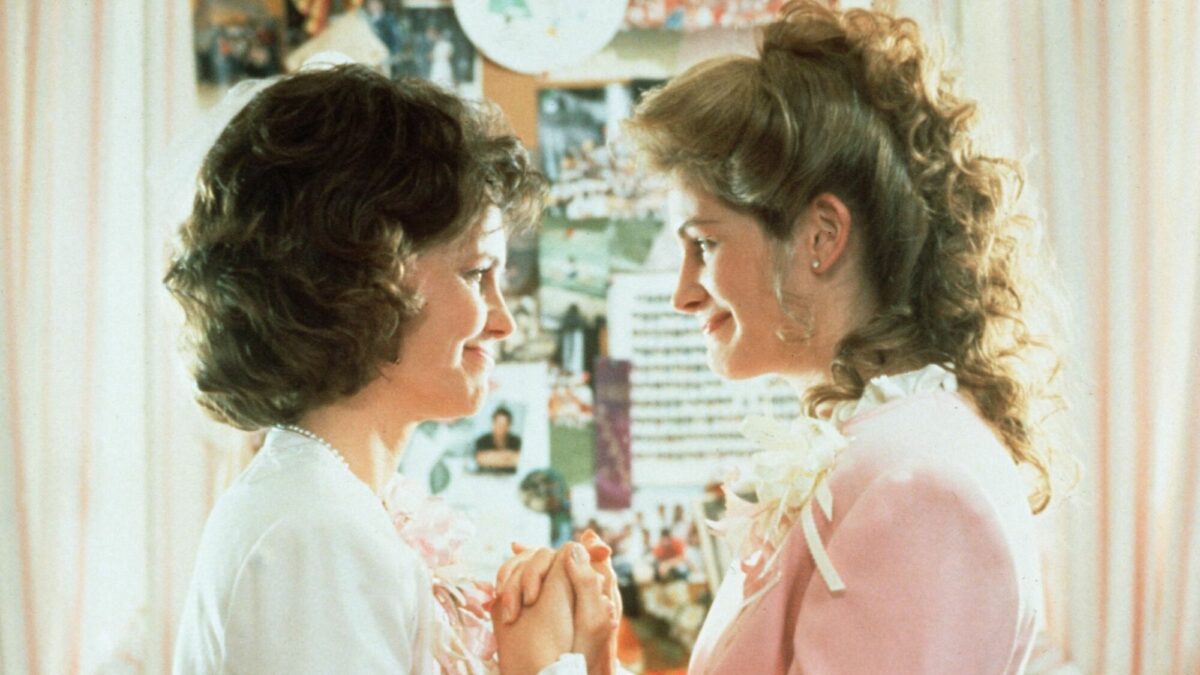 Sally Field and Julia Roberts play mother and daughter in "Steel Magnolias."
