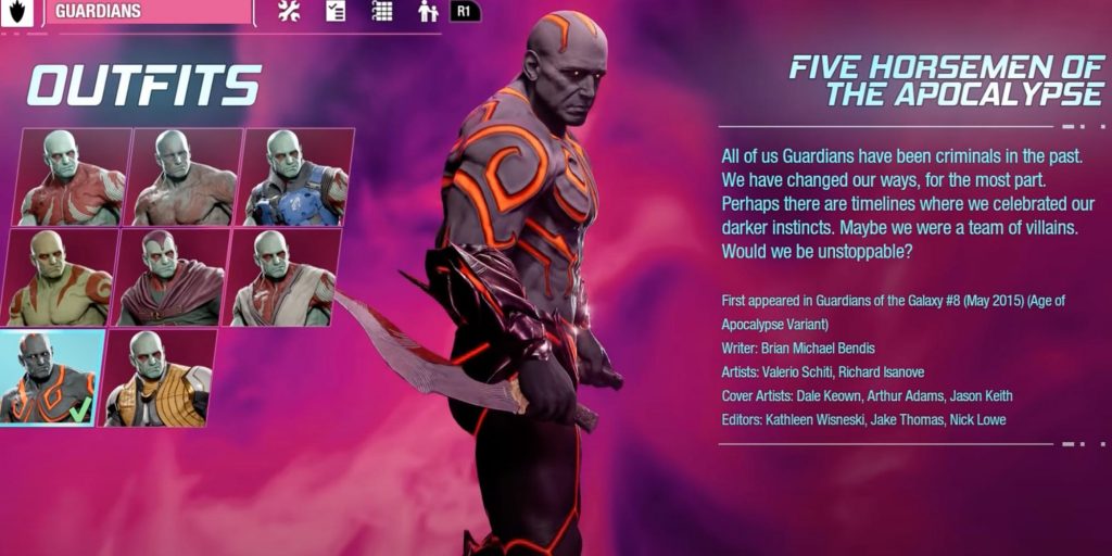 Marvel's Guardians of the Galaxy Drax Horsemen of Apocalypse Outfit