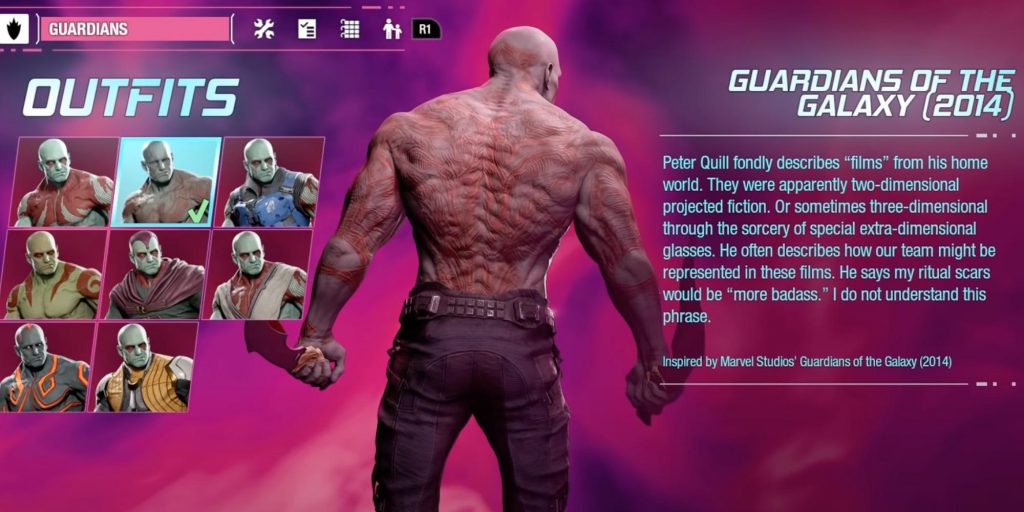 Marvel's Guardians of the Galaxy Drax Guardians Movie Outfit