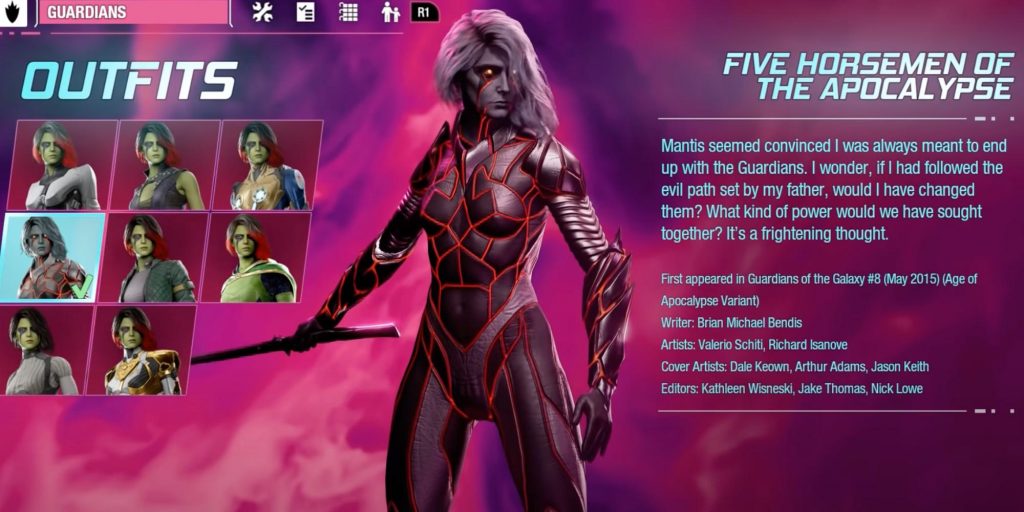 Marvel's Guardians of the Galaxy Gamora Horsemen of the Apocalypse Outfit