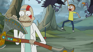 God of War Ragnarok and Rick and Morty Crossover Is an Ad Worthy of the Nine Realms